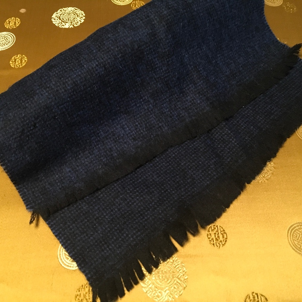 Black and Blue Wool Scarf
